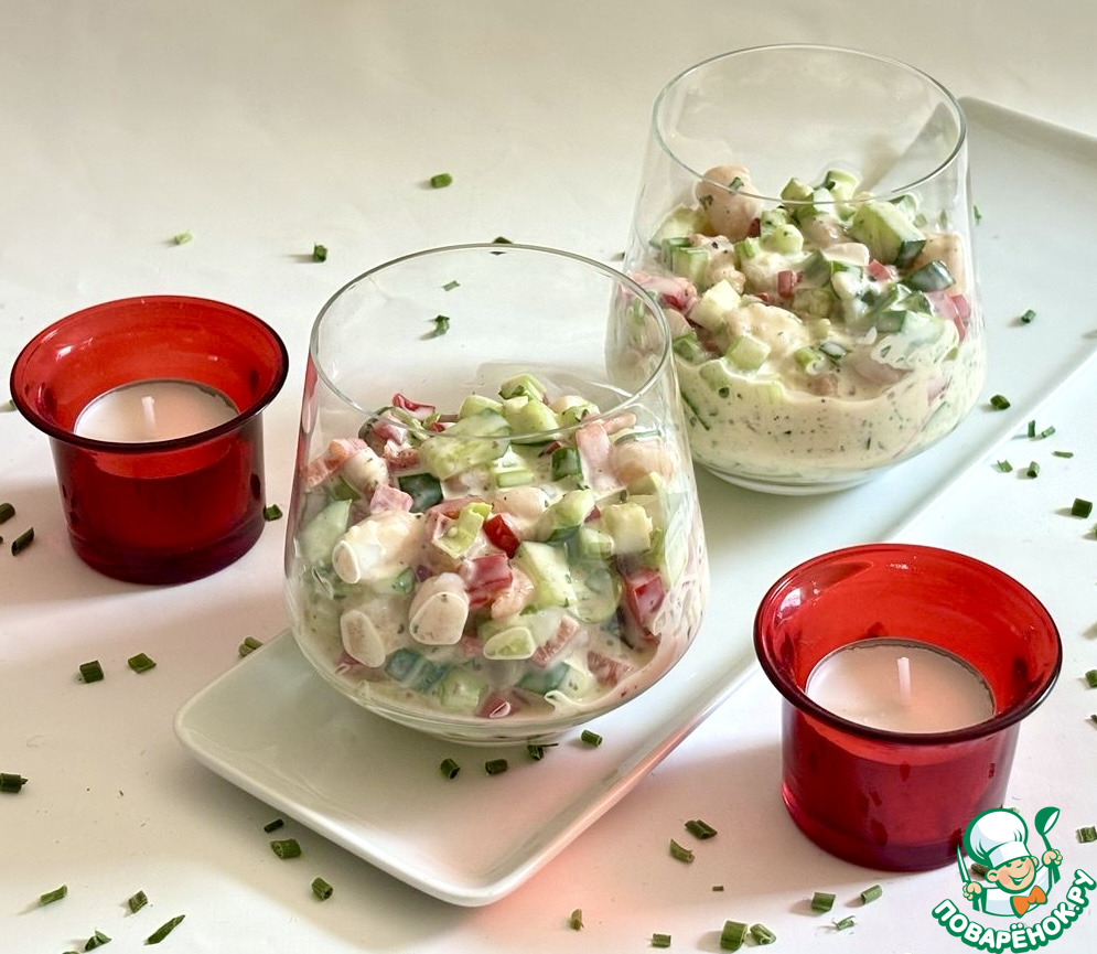 Салат с креветками 