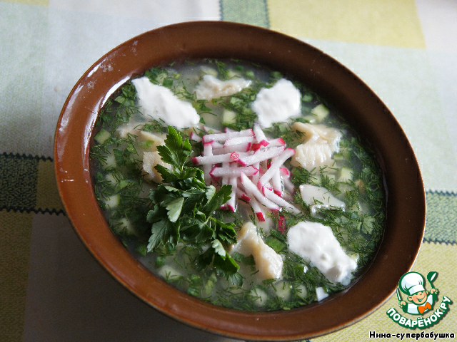 Soup of gooseberry with fish