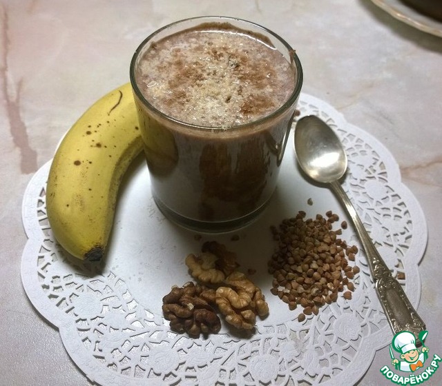 Chocolate shake with buckwheat