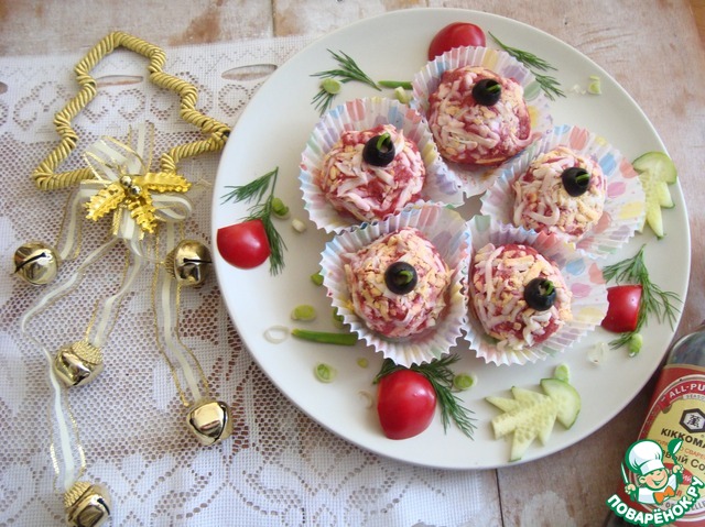 Beet balls with herring in Icelandic