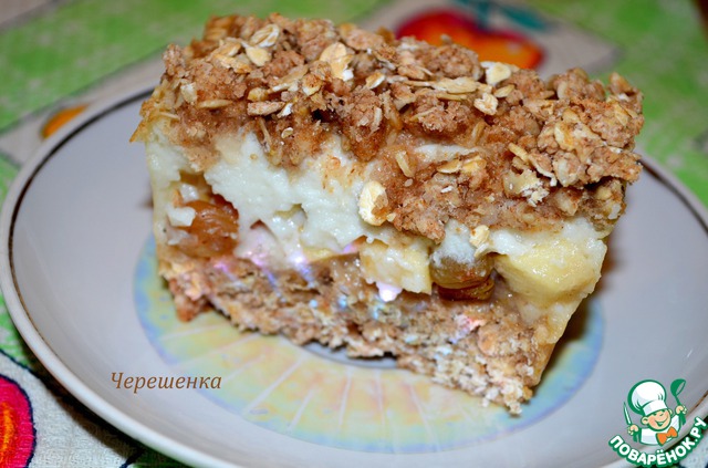 Oat cakes with Apple and yoghurt