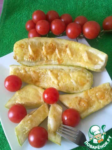 Zucchini with garlic and soy sauce