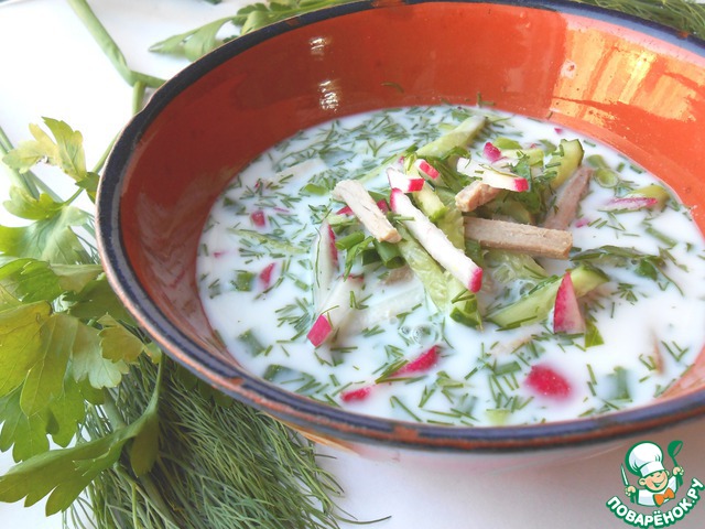 Okroshka in Uzbek (calop)