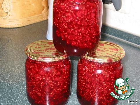 Jam of raspberries