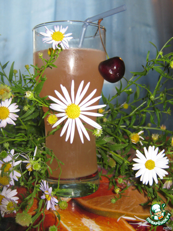 A cocktail of red grapefruit 