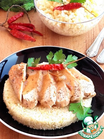 Braised chicken fillet