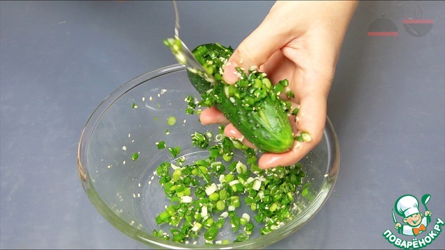 Cucumbers stuffed with