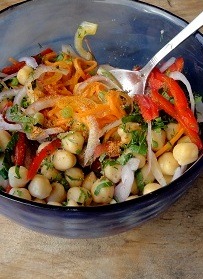 Salad with chickpeas