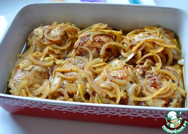 Chicken thighs in a spicy marinade