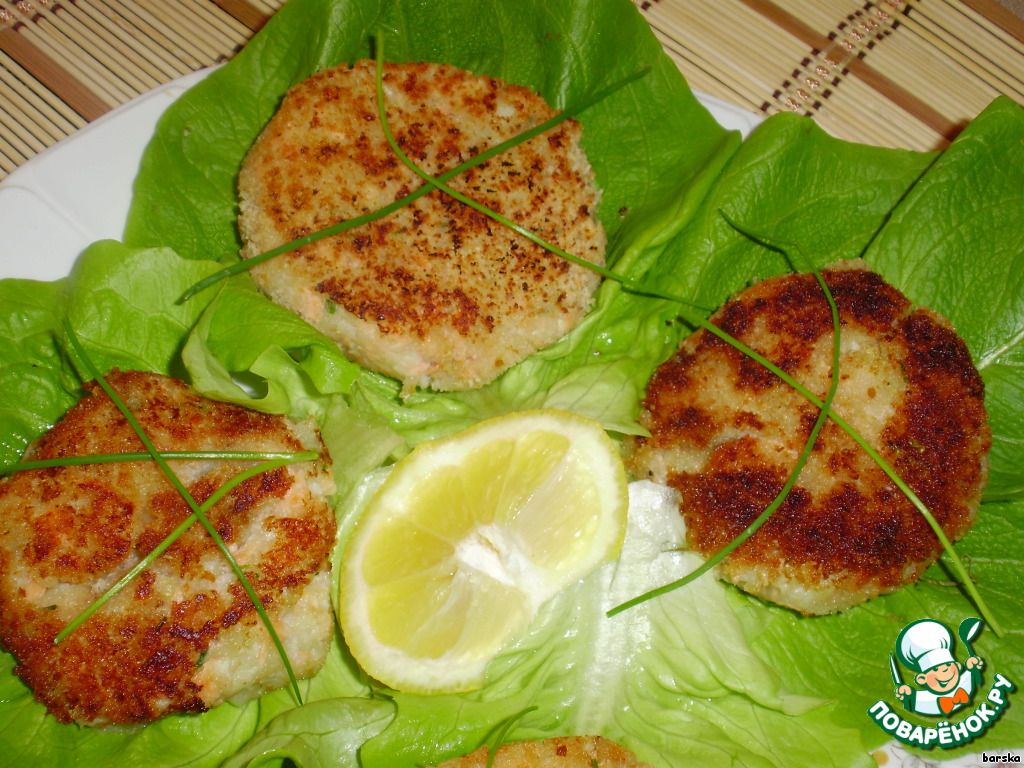 Fish-potato cutlets in German