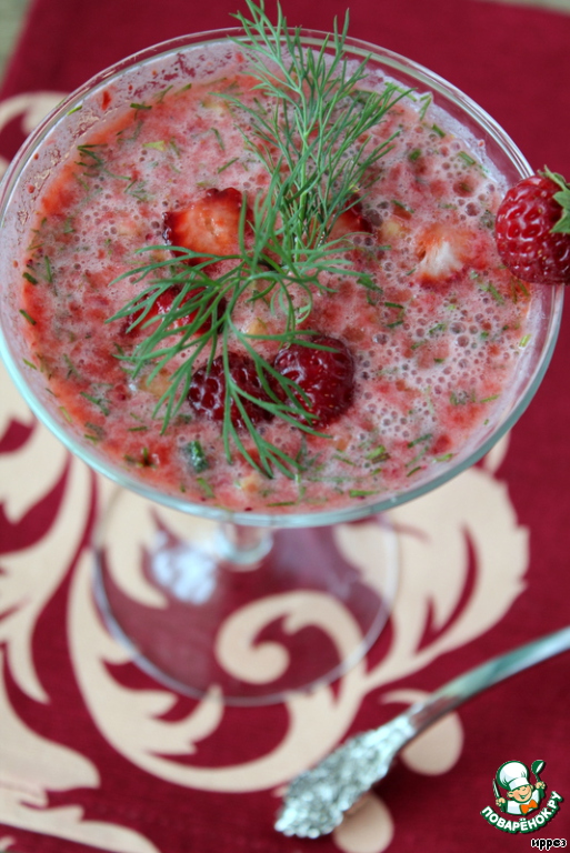 Strawberry soup from restaurant 
