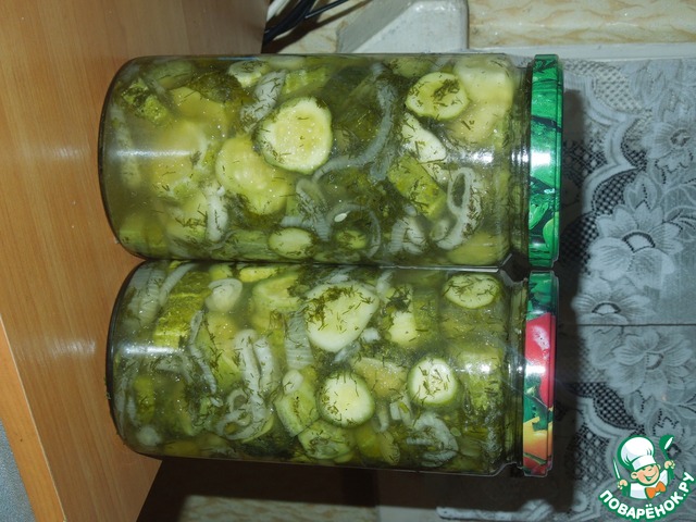 Winter snack of cucumbers