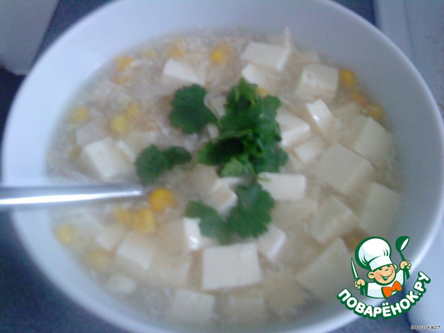 Corn soup Chinese style