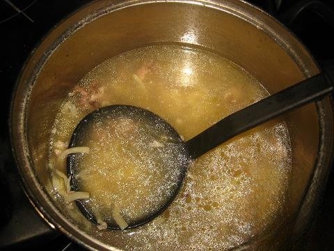 Broth with noodles