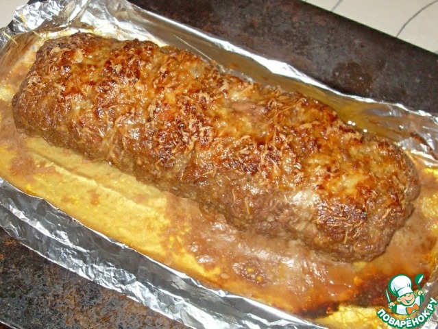 Meatloaf with ham and cheese