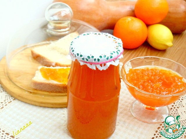 Jam pumpkin with lemon