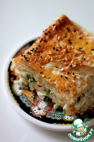 Greek pie with feta cheese