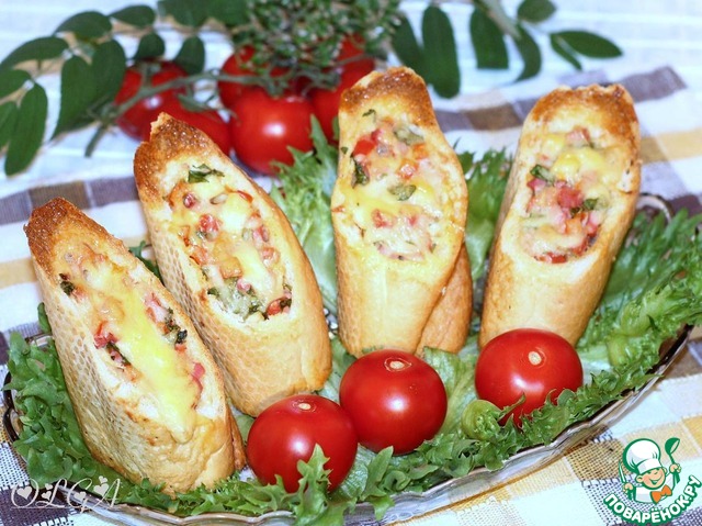 Хлебные стаканчики из багета