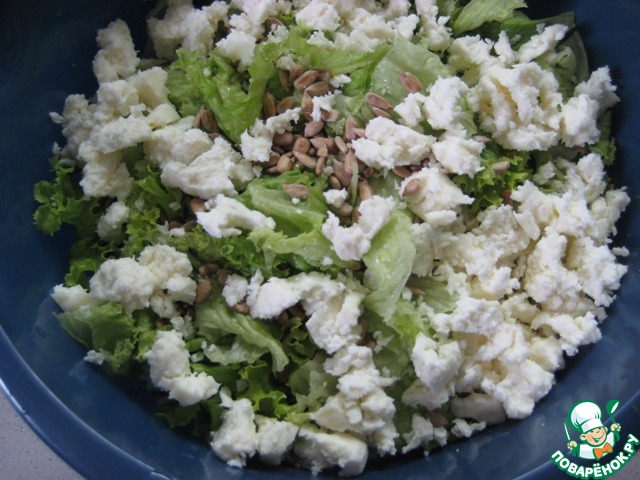 Squash salad with Adygei cheese