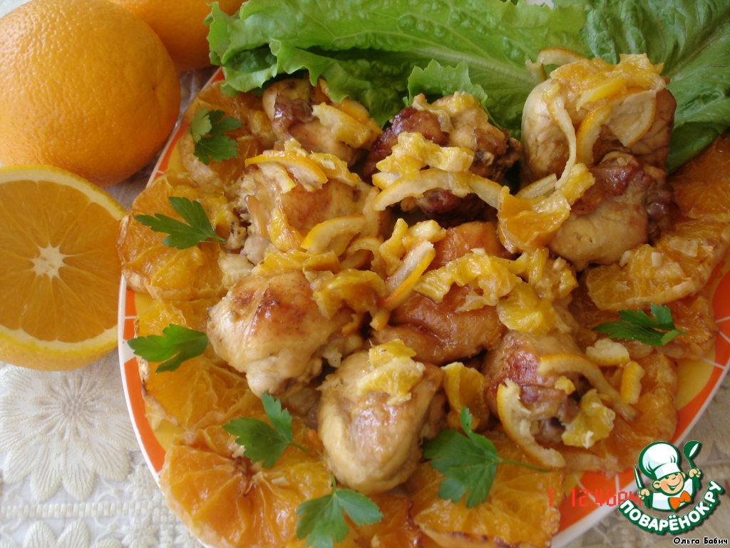 Chicken with oranges