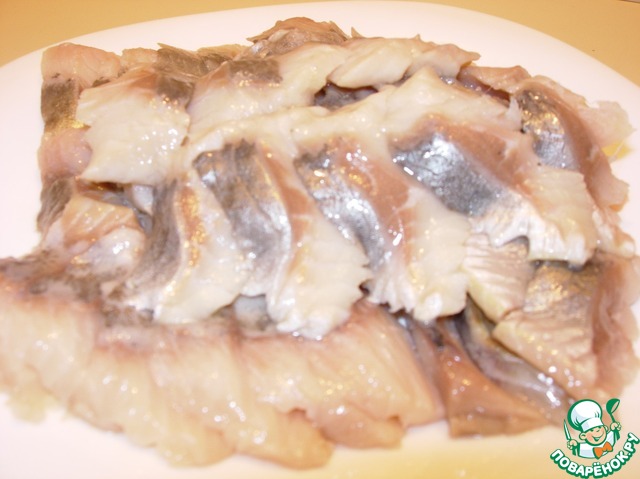 Herring with beets and vegetables 