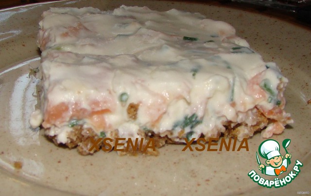 Cheesecake with smoked salmon