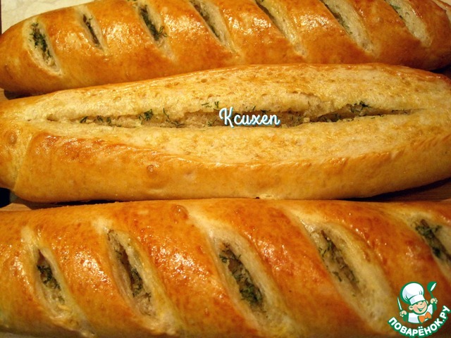 Baguettes with garlic butter