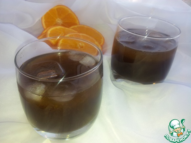 Orange ice coffee