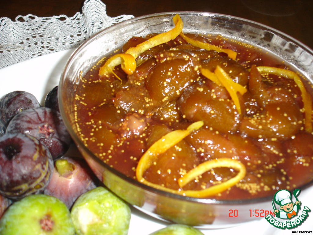 Fig jam with lemon