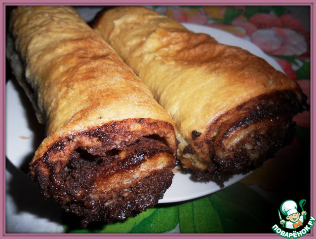 Strudel with chocolate-hazelnut filling