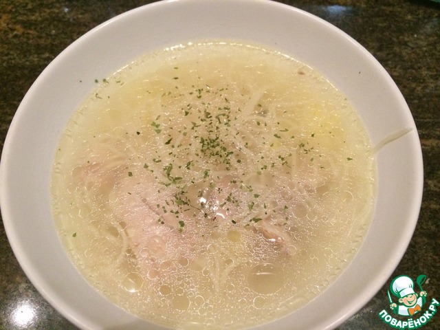 Chicken soup with homemade noodles