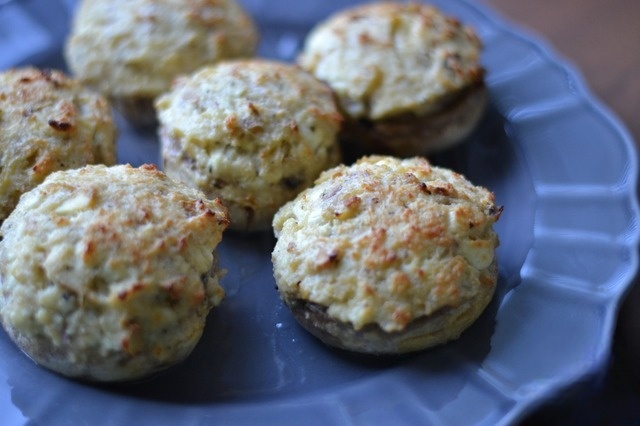 Mushrooms stuffed with cheese