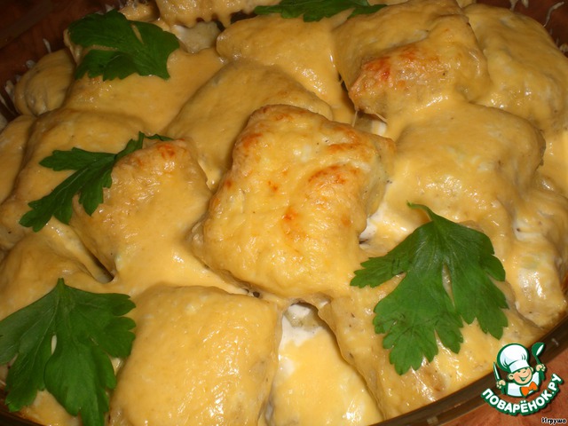 Gnocchi, baked with cheese