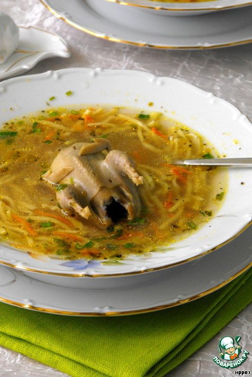 Noodle soup with quail