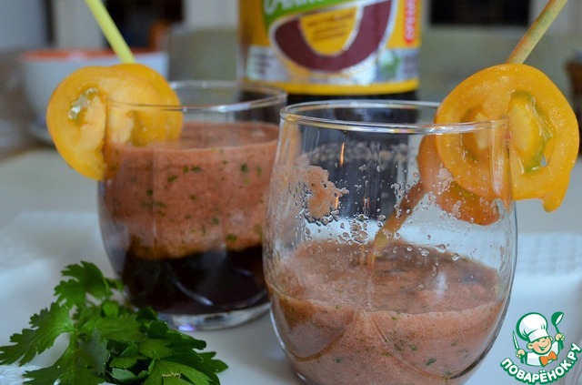 Cocktail tomato with brew