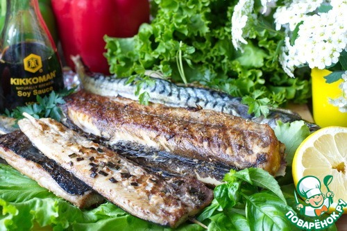 Mackerel, hake and herring on the grill