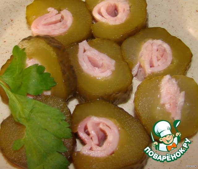 Ham in cucumber
