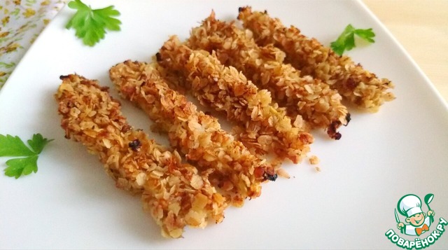 Zucchini in a crunchy cereal coating