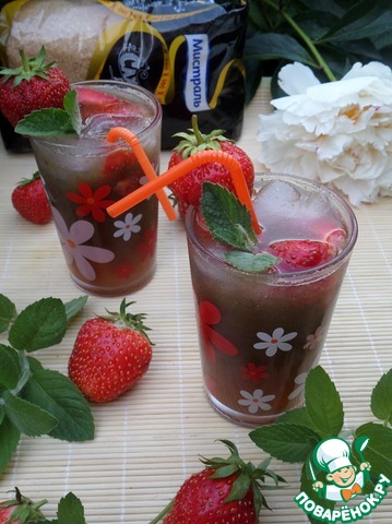 Mint strawberry-a refreshing drink