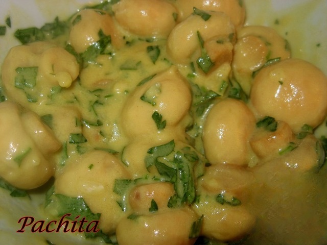 Mushrooms in a mustard marinade