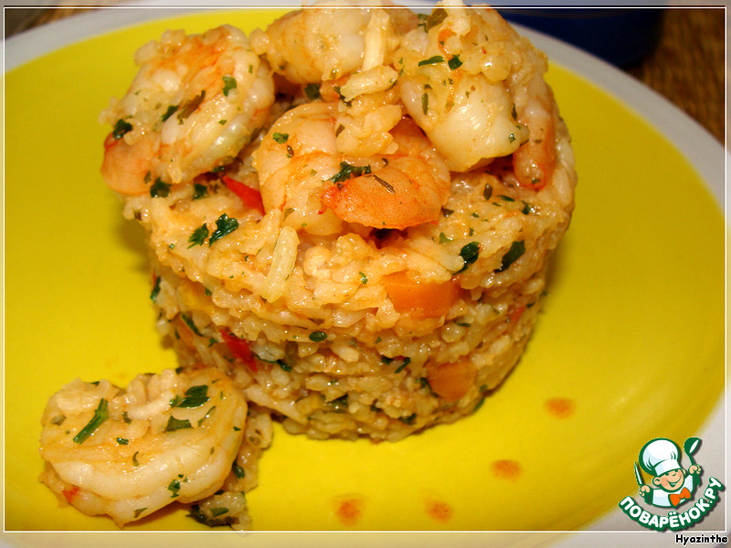 Spicy rice with shrimp