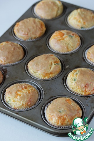 Double cheese muffins with garlic