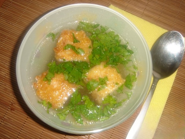 Chicken tacos in the broth