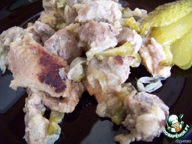 Meat with pickles 