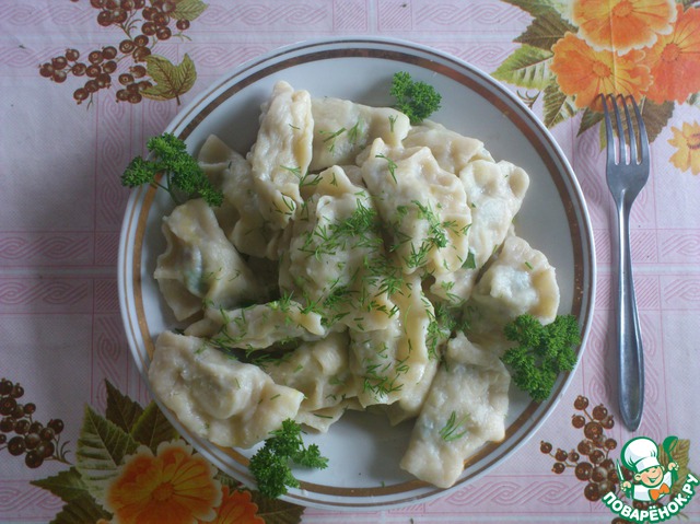Dumplings with potato and liver