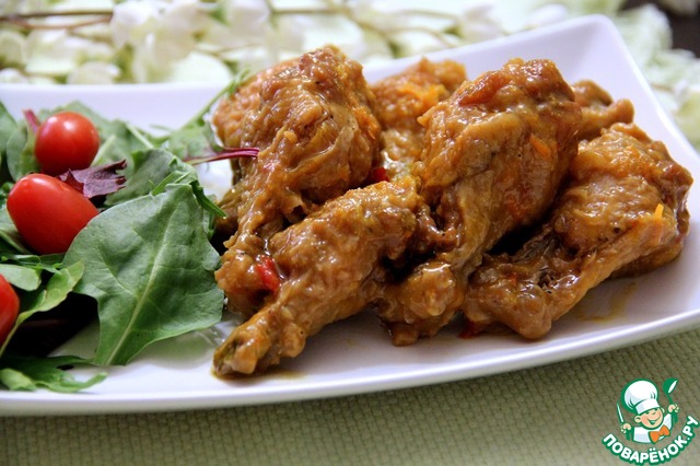 Spicy-sweet chicken wings