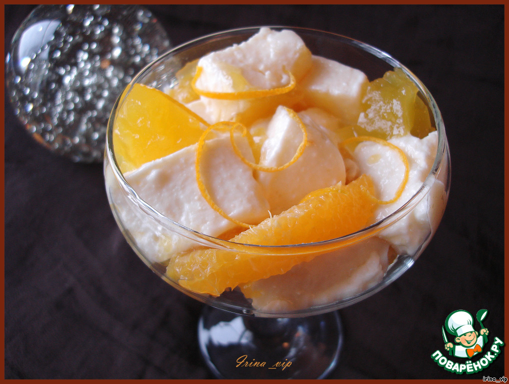 Cottage cheese and orange dessert