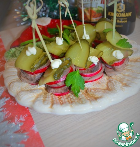 Canape with vodka