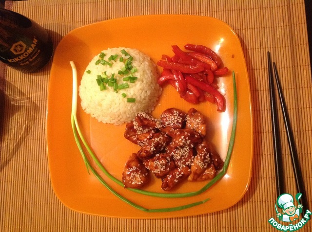 Caramel chicken in Thai