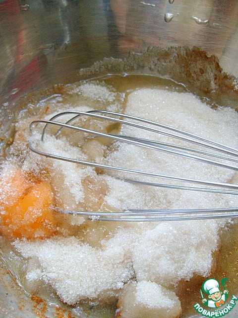 Bread pudding with apples